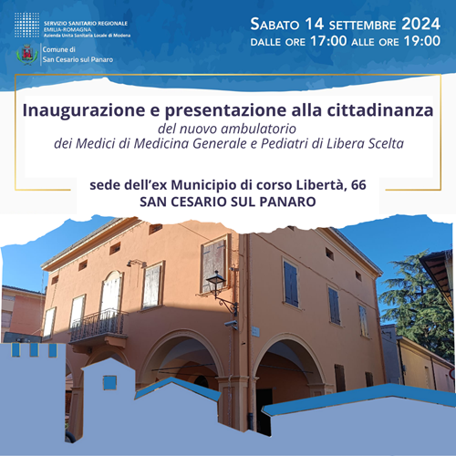 Ex municipio: inaugurazione per la nuova sede di medici e pediatri