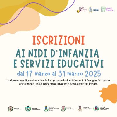 AVVIO ISCRIZIONI: Nidi d infanzia Unionali  foto 