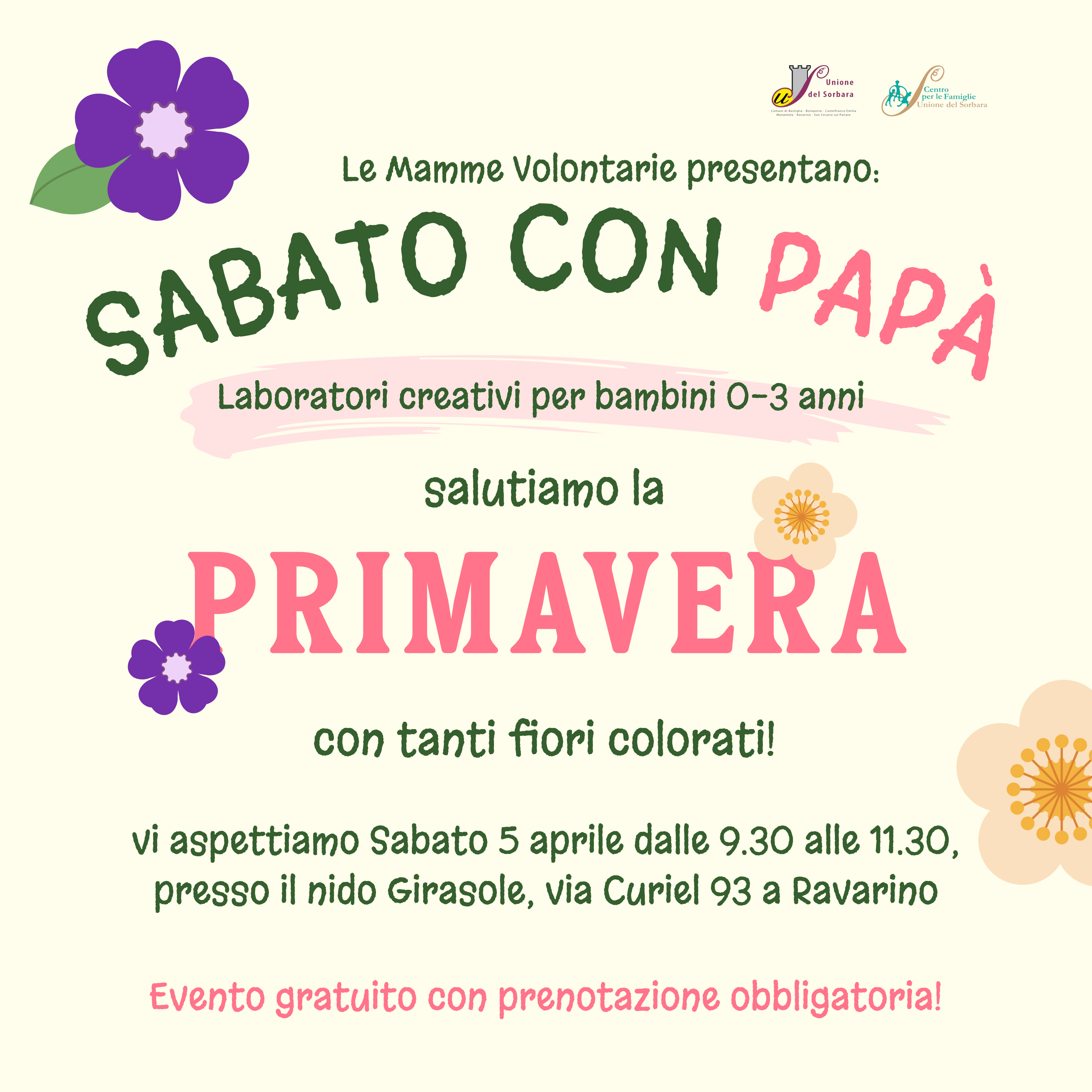 SABATO CON PAPA’ – SALUTIAMO LA PRIMAVERA