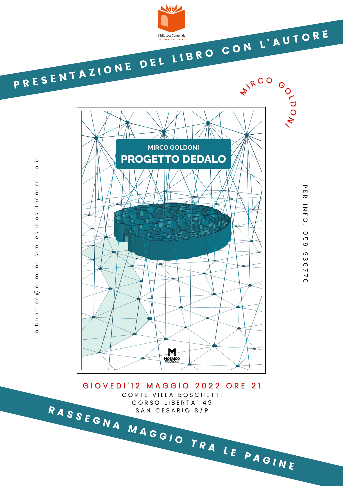 Presentazione di 'Progetto Dedalo' con Mirco Goldoni